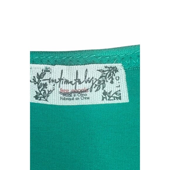 Free People Intimately High Noon Bodysuit Green Short Sleeve Cotton Blend Size L - Picture 5 of 13